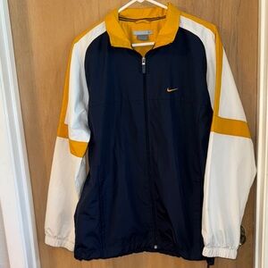 Nike Men's Blue and Gold Windbreaker